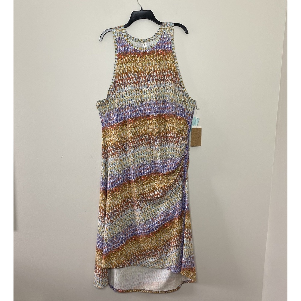 Daily Practice Anthropologie Tank Maxi Dress 3X Ruched Boho Beachy Resort Hippie - Picture 2 of 16